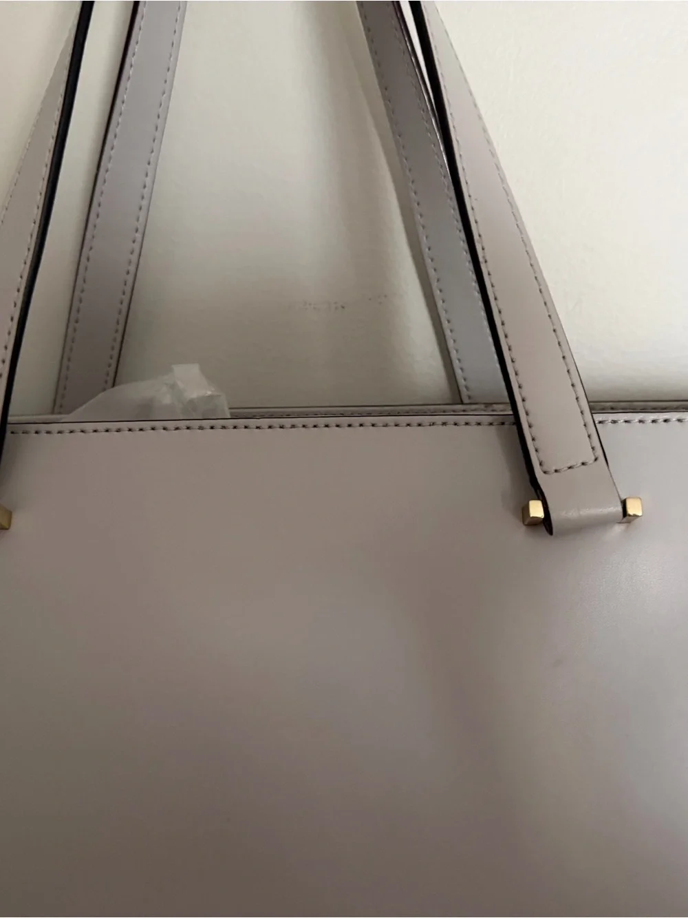 kate spade Light Gray Tote with Gold Hardware